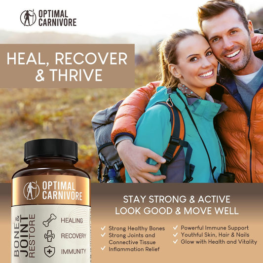 Grass Fed Bone Marrow Supplement & Bovine Tracheal Cartilage, Restore Joint Health Supplement, Support Strength and Fracture