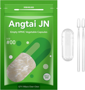 Vegan Capsules Size 00 Empty Plant Based Clear (5,000 Count) Gluten Free, Non-Gmo, Halal Certified Pill Caps Filling Kit With 2 Spoons For Vegetarian Diy Your Own Supplements