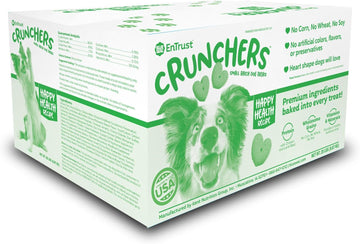 Blue Seal Entrust Crunchers Dog Treats Heart Shaped | Premium Ingredients | Happy Health Recipe | 20 Lb Box