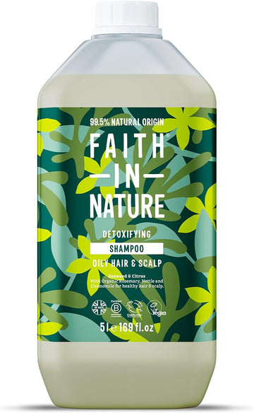 Faith In Nature Organic Coconut Shampoo, Hydrating For Dry Hair & Scalp, Vegan & Cruelty Free, No Sls, Silcones Or Parabens, 5L Refill Pack