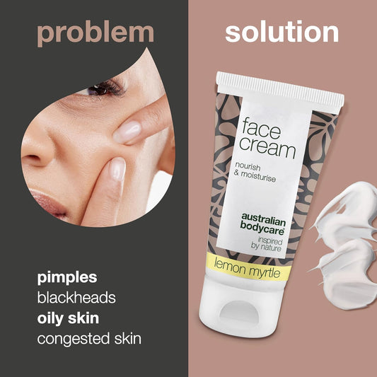 Face Cream Lemon For Pimples, Acne & Blackheads 50 Ml – Fast-Absorbing Moisturizer With Vitamin E & Natural 4-Terpineol, Known From Tea Tree Oil