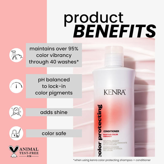 Kenra Color Protecting Conditioner | Color Safe | Maintain Over 95% Color Vibrancy Through 40 Washes | Enhances Shine | Ph-Balancing System | Color Maintenance | All Hair Types