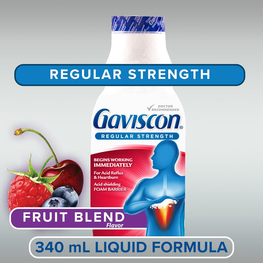 Gaviscon Fruit- Long-Lasting Acid Reflux And Heartburn Relief, 340Ml