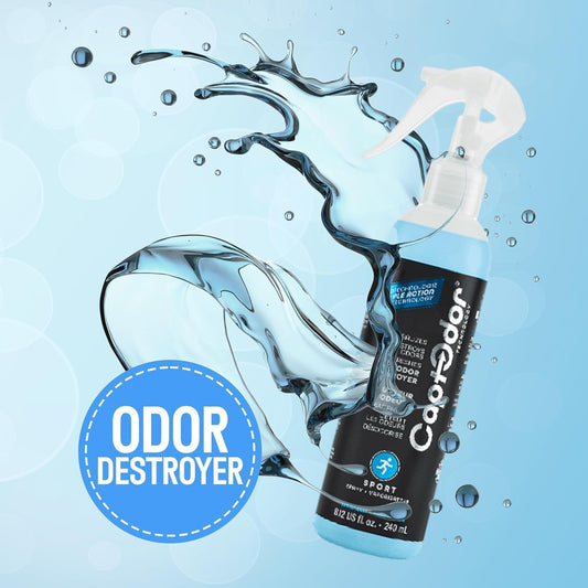 Sports Odor Destroyer Spray Carry-on Bottles (8.12oz / 240 ml), Sports Gear Odor Eliminator & Deodorizer - Neutralizer & Refresher Spray for Equipment, Sportswear & Outdoor Gear