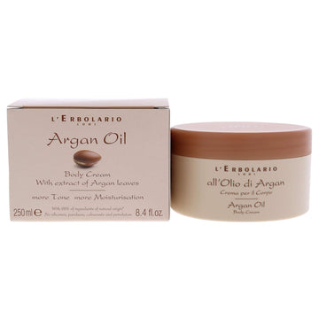 L'Erbolario Body Cream - Moisturizing Body Butter For Dry Skin With Nourishing Shea Butter - Skin Care For Tone And Elasticity - Argan Oil - 8.4 Oz : Body Gels And Creams : Beauty & Personal Care