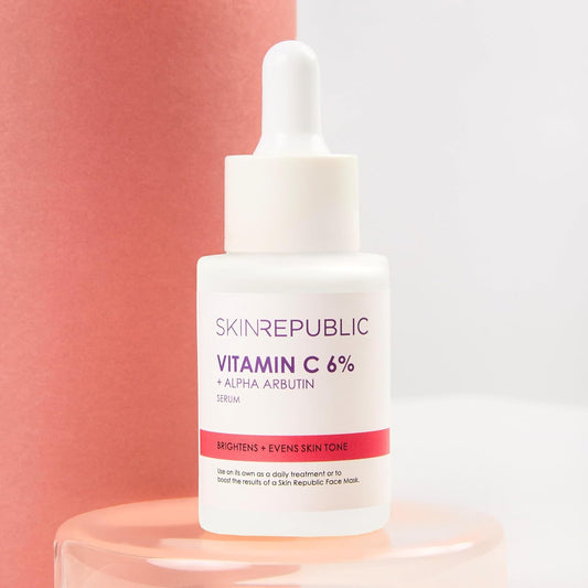 Skin Republic Vitamin C 6% Brightening Face Serum, Helps To Reduce Pigmentation And Dark Spots & Provides Long Lasting Hydration (30Ml)