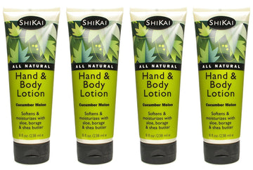 ShiKai Cucumber Melon Hand & Body Lotion (8oz, Pack of 4) | Daily Moisturizing Skincare for Dry and Cracked Hands | With Aloe Vera & Vitamin E : Beauty & Personal Care