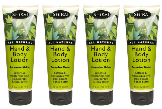 ShiKai Cucumber Melon Hand & Body Lotion (8oz, Pack of 4) | Daily Moisturizing Skincare for Dry and Cracked Hands | With Aloe Vera & Vitamin E : Beauty & Personal Care