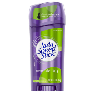 Lady Speed Stick Antiperspirant Deodorant, Invisible, Powder - 2.3 Oz