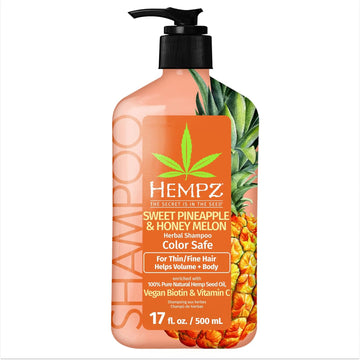 Hempz Biotin Hair Shampoo - Tea Tree & Chamomile - For Scalp Care Hair Growth & Strengthening Of Dry, Damaged And Color Treated Hair, Hydrating, Softening, Moisturizing - 17 Fl Oz