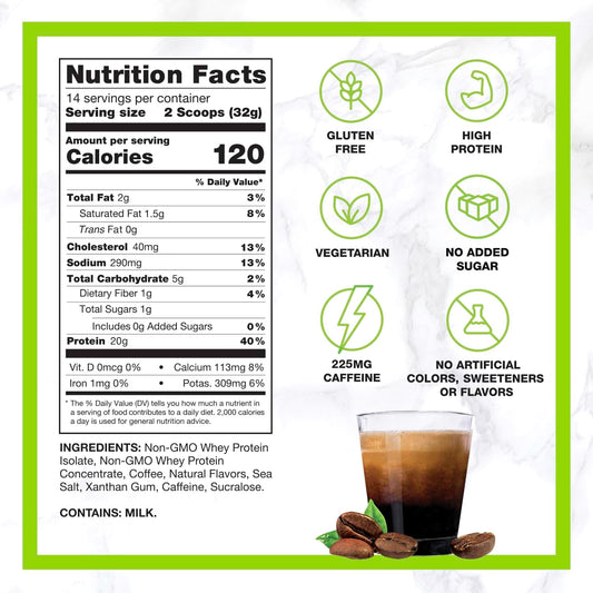 Chike Triple Shot Espresso & Cream Protein Iced Coffee, 20 G Protein, 3 Shots Espresso, 1 G Sugar, Keto Friendly And Gluten Free, 14 Servings (15.8 Ounce)…