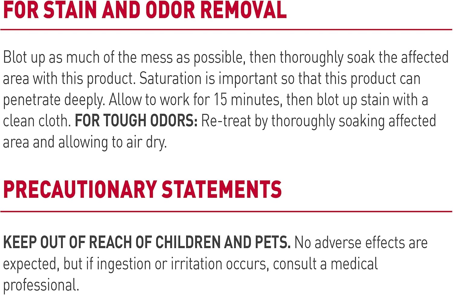 Nature's Miracle Stain and Odor Remover for Cats, Odor Control Formula, : Pet Supplies
