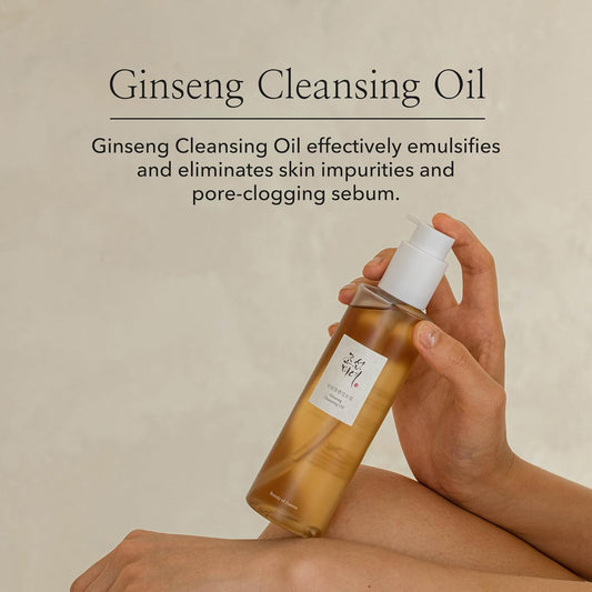 Beauty Of Joseon Ginseng Cleansing Oil Waterproof Makeup Remover For Sensitive, Acne-Prone Facial Skin. Korean Skin Care For Men And Women, 210Ml, 7.1 Fl.Oz