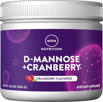 Mrm Nutrition D-Mannose + Cranberry | Cranberry Flavored | Urinary Tract + Bladder Health | Low-Sugar | Gluten Free + Vegan | 40 Servings