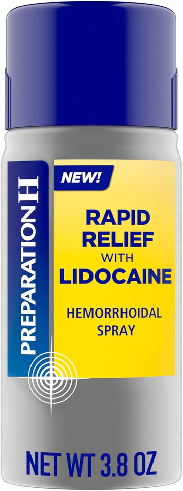 Preparation H Rapid Relief Hemorrhoidal Spray With Lidocaine For Itching, Burning And Pain Relief - 3.8 Oz Bottle