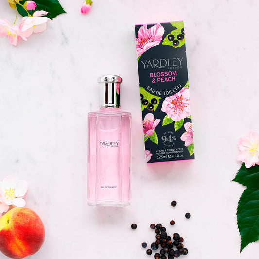Yardley London Blossom And Peach Eau De Toilette, Floral Womens Perfume With Notes Of Citrus And Cassis, Fruity Blossom Perfume For Women 125Ml