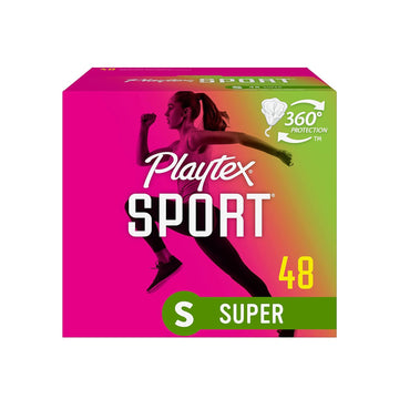 Playtex Sport Tampons, Super Absorbency, Fragrance-Free - 48Ct