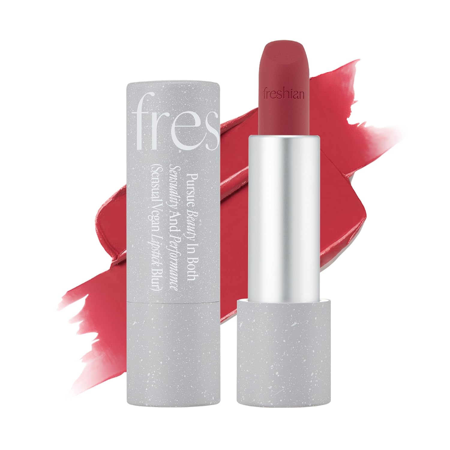 Sensual Vegan Lipstick Blur (10 Embrace, 0.12Oz) - Long-Lasting Formula, Lightweight Matte Lipstick, Korean Makeup. Shea Cocoa Butter, Vegan