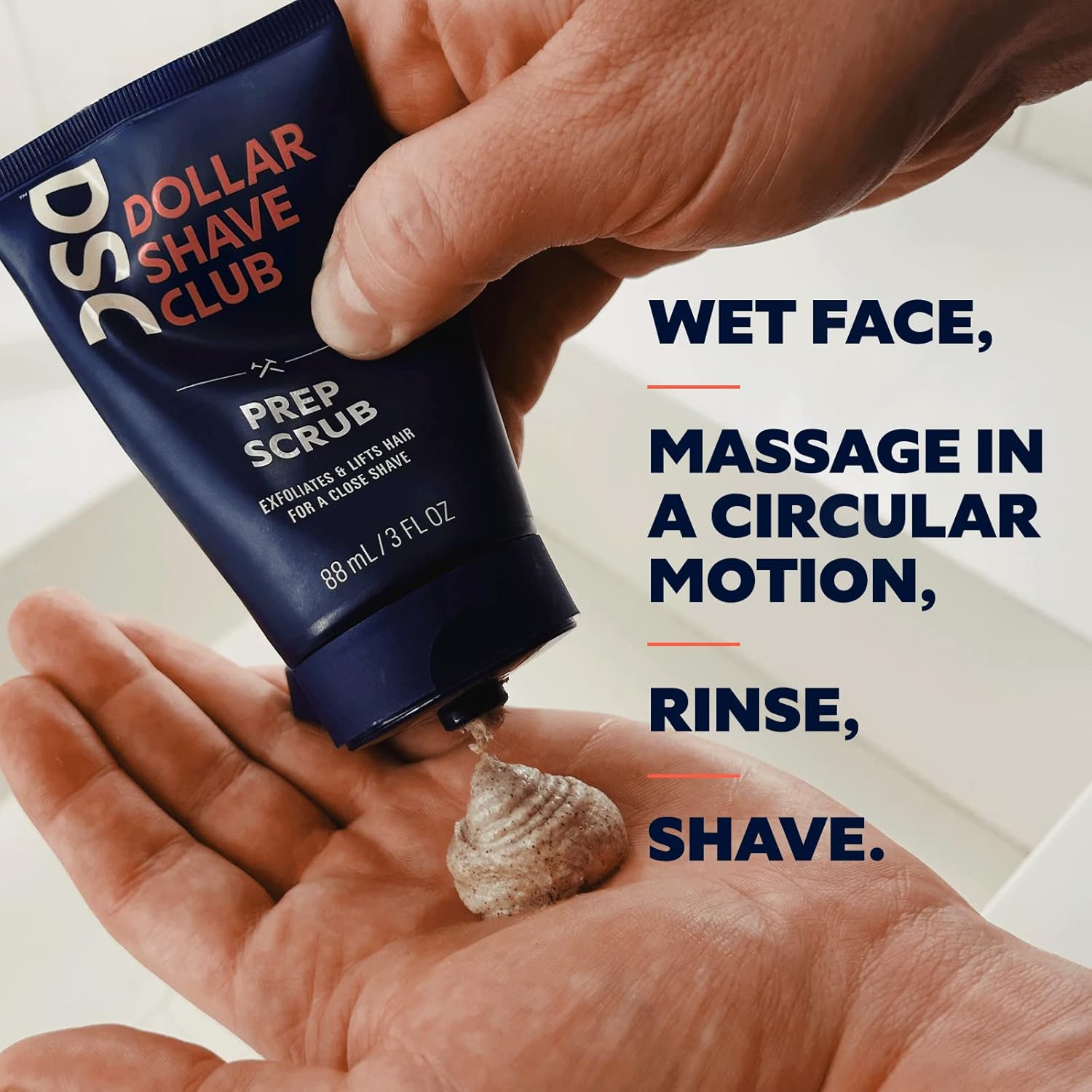 Dollar Shave Club | Prep Scrub 2 ct. | A Pre-Shave Exfoliant Scrub for Face & Body, Exfoliates Dead Skin Cells and Lifts Hairs For a Close Shave, Helps Prevent Ingrown Hairs, Exfoliating Face Scrub : Beauty & Personal Care