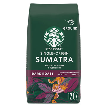 Starbucks Ground Coffee, Dark Roast Coffee, Sumatra, 100% Arabica, 1 Bag (12 Oz)