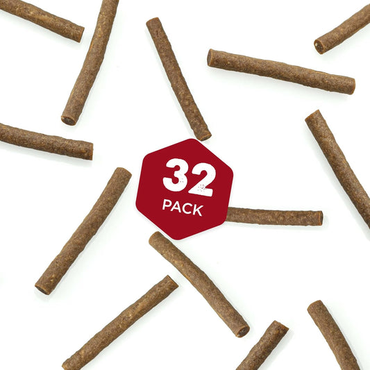Premium Chicken Dog Treats - 32 Pack Of Chicken Snack Sticks - Natural Dog Treats With Collagen, Protein, Promotes Dental Health - For Small Dogs, Medium Dogs, Large Dogs And Puppies
