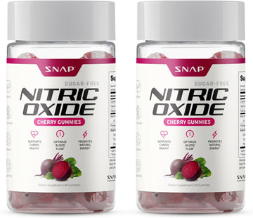 Snap Supplements Nitric Oxide Beet Root Gummies - Support Healthy Blood Circulation, 120 Gummies