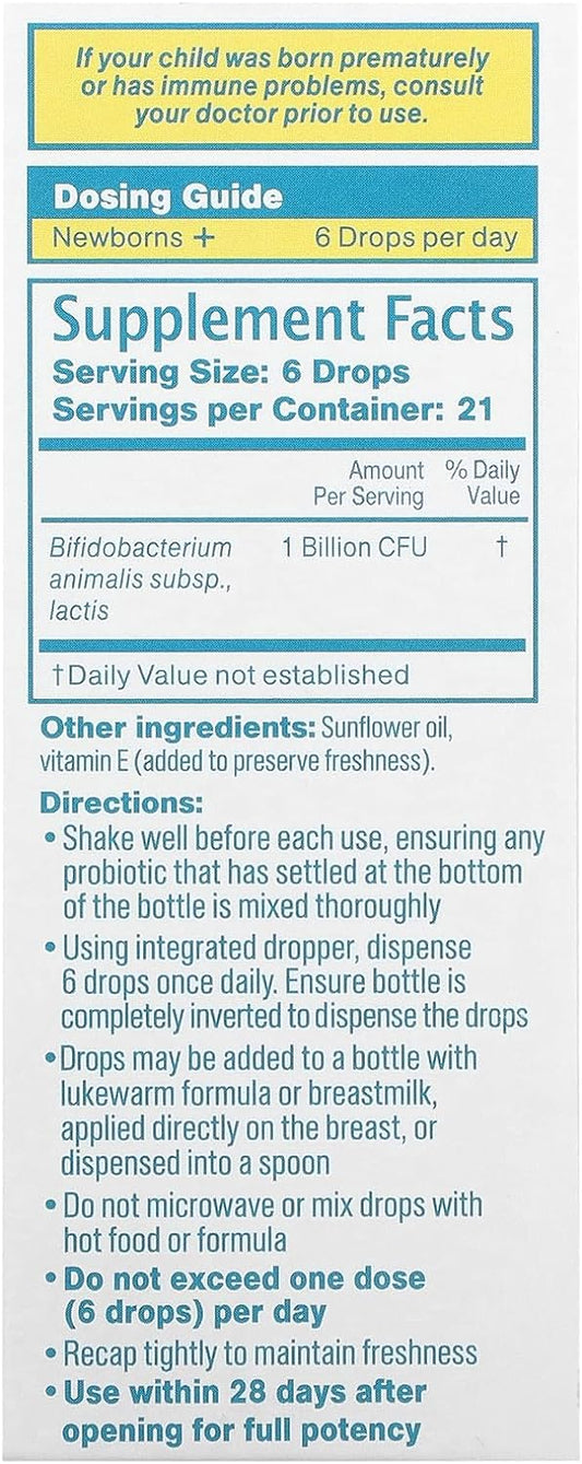 Infants' Mylicon Daily Probiotic Drops, for Colic and Fussiness, 8mL, 21 Daily Doses