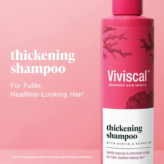 Bundle of Viviscal Hair Thickening Shampoo 250ml (8.45 fl. oz.) + Viviscal Hair Thickening Serum 50ml (1.69 fl. oz.)