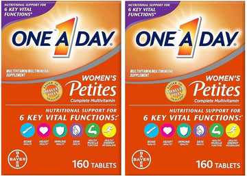 One A Day Women’S Petites Multivitamin,Supplement With Vitamin A, C, D, E And Zinc For Immune Health Support, B Vitamins, Biotin, Folate (As Folic Acid) & More,Tablet, 160 Count (Pack Of 2)