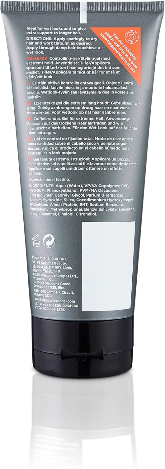 Fudge Professional Hair Gel, Hair Styling, 150 Ml