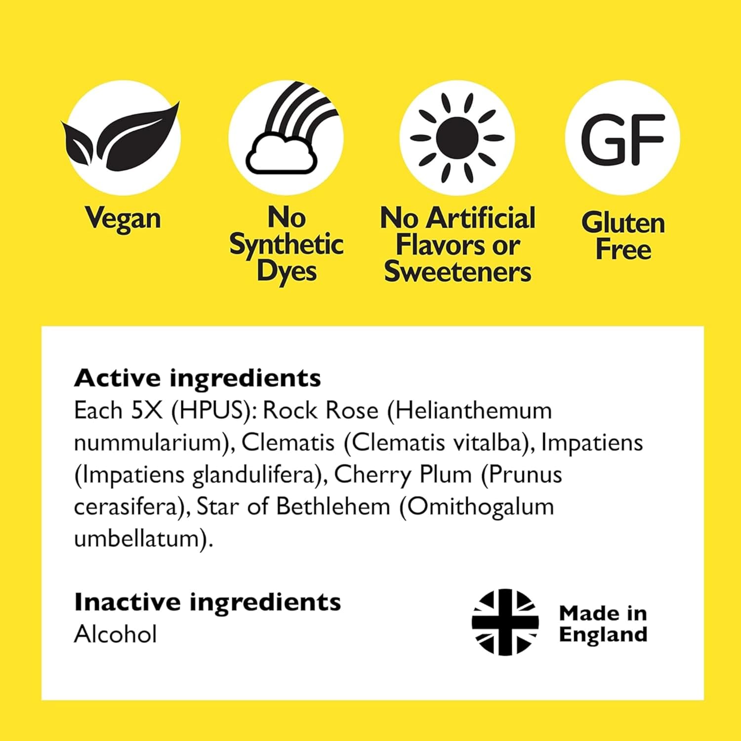 Bach Rescue Remedy Dropper 10Ml, Natural Stress Relief, Homeopathic Flower Essence, Vegan, Gluten & Sugar-Free, Non-Habit Forming : Health & Household