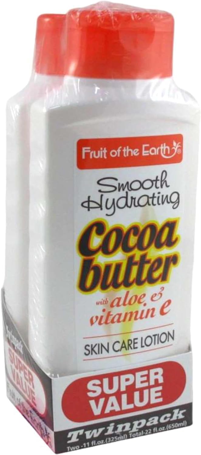 Fruit Of Earth Bogo Lotion Cocoa Butter With Aloe & Vitamin-E 11 Oz. (Twin Pack)