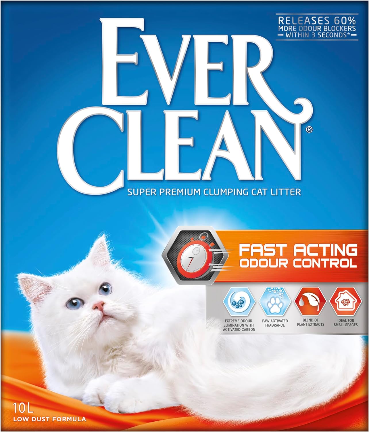 Ever Clean Clumping Cat Litter, Fast Acting Odour Control, Ideal for small spaces, Scented for long-lasting freshness, 10L?123436