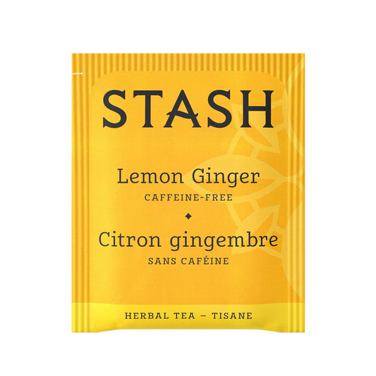 Stash Tea Lemon Ginger Herbal Tea - Naturally Caffeine Free, Non-Gmo Project Verified Premium Tea With No Artificial Ingredients, 20 Count (Pack Of 6) - 120 Bags Total