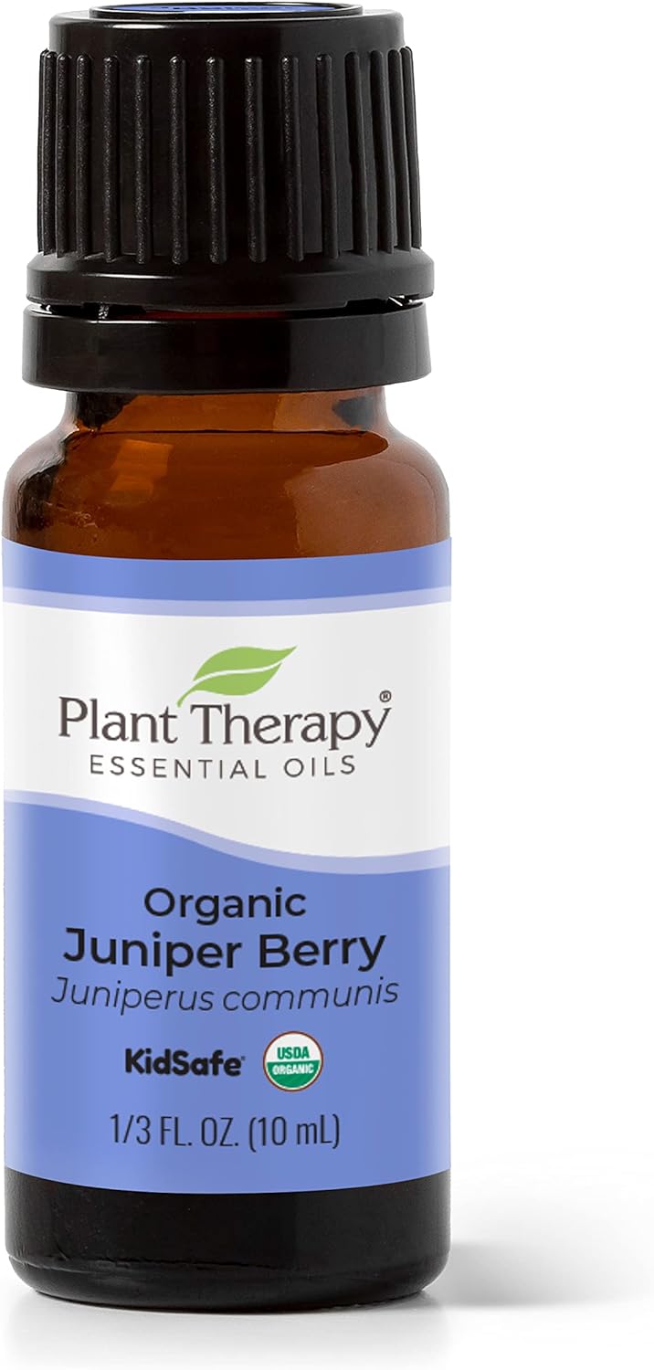 Plant Therapy Organic Juniper Berry Essential Oil 10 Ml (1/3 Oz)100% Pure, Undiluted, Therapeutic Grade