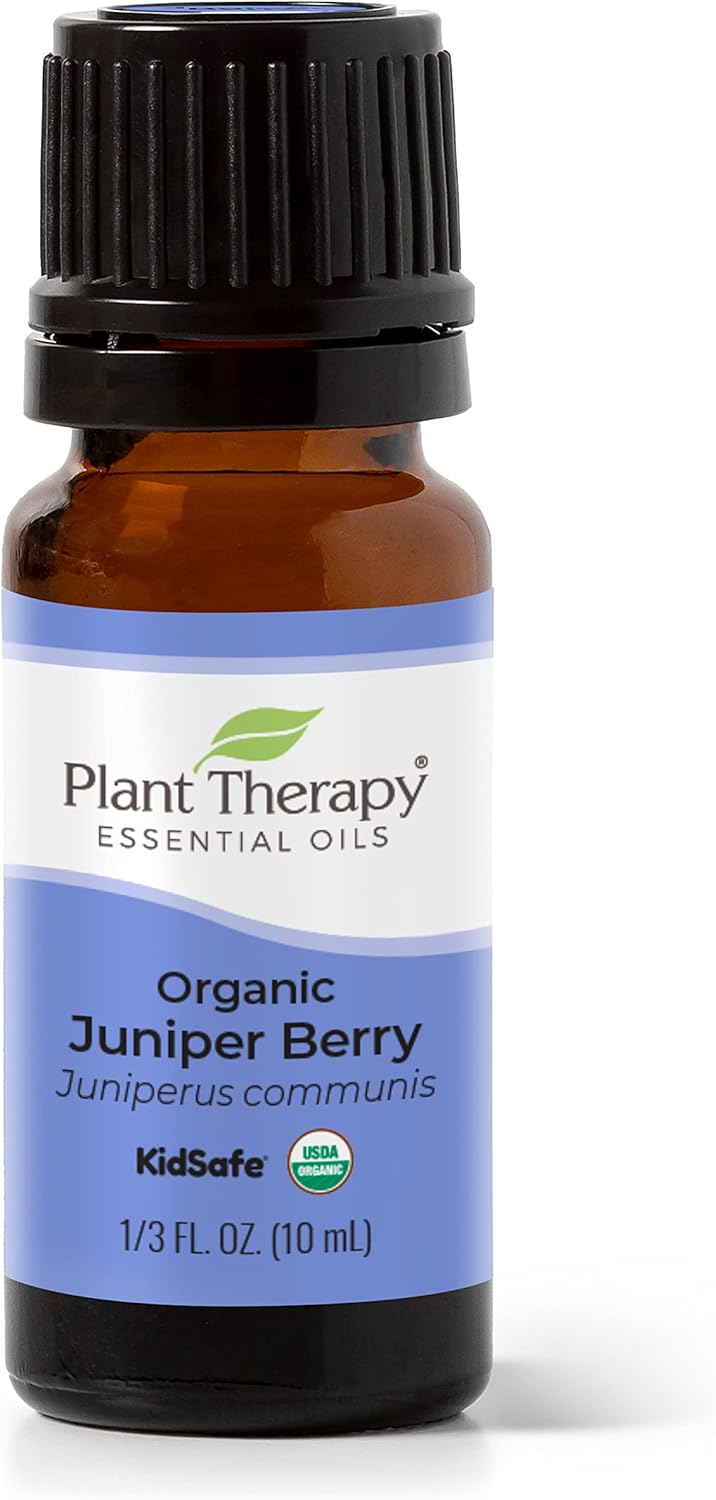 Plant Therapy Organic Juniper Berry Essential Oil 100% Pure, Undiluted, Natural Aromatherapy, Therapeutic Grade 10 Ml (1/3 Oz)