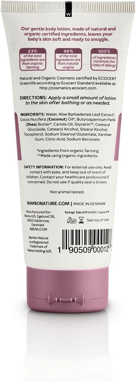 Bambo Nature Snuggle Time Body Lotion, 3.4 fl oz Tube, 1 Count