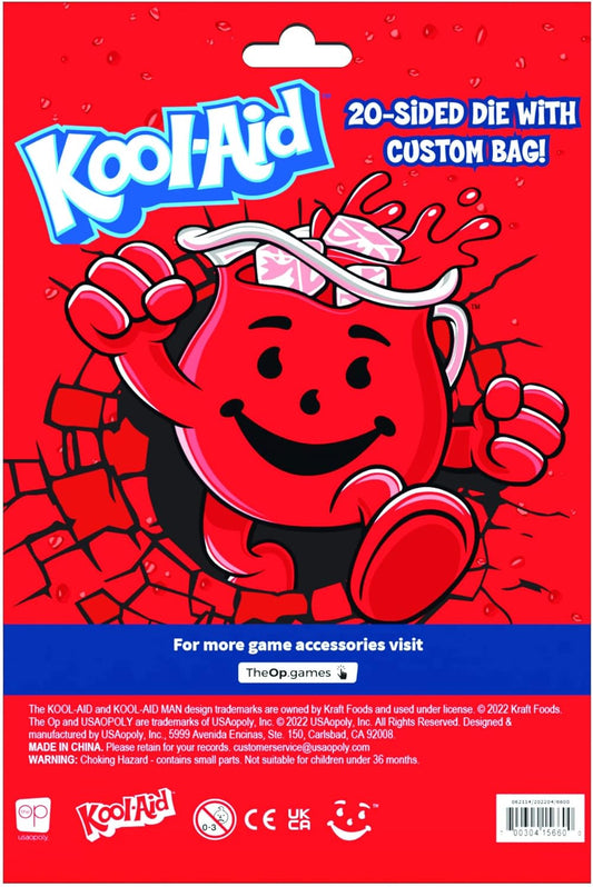 Kool-Aid 20-Sided Die | 36Mm Large Collectible D20 With Kool-Aid Man Emblem | Polyhedral Die Great For Dungeons And Dragons Or Game Night | Officially-Licensed Kool-Aid Merchandise