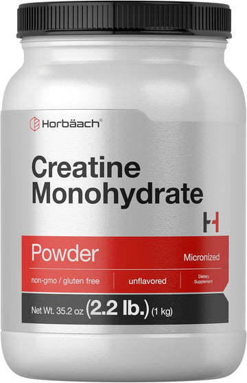 Horbäach Creatine Monohydrate Powder | 2.2Lbs (35.2 Oz) | Hplc Purity Tested | Vegetarian, Non-Gmo, & Gluten Free Supplement