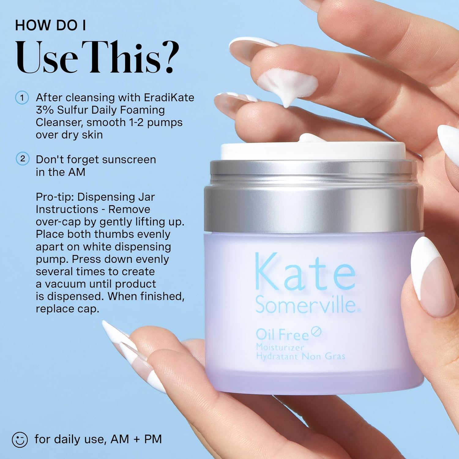 Kate Somerville Oil Free Moisturizer – Clinically Formulated Face Cream For Oily Skin, Lightweight, And Hydrating Daily Oil Control, 1.7 Fl Oz : Beauty & Personal Care