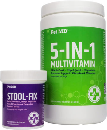 Pet Md Stool Fix & 5-In-1 Multivitamin Chews