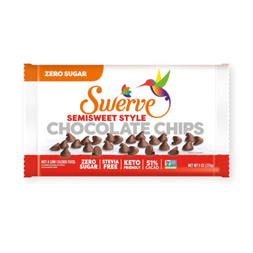 Swerve Chocolate Chips - Dark 9Oz Bag (Pack Of 3)