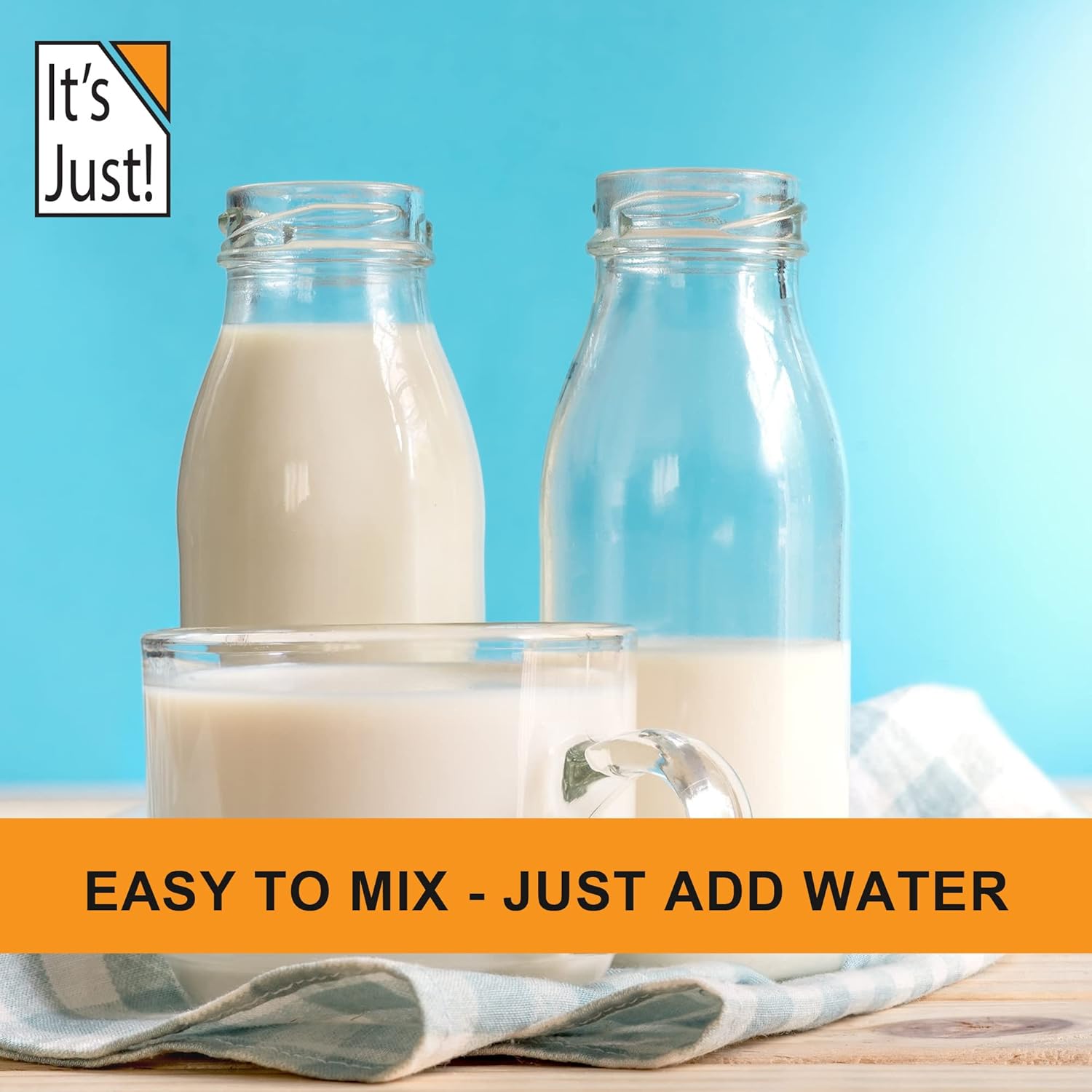 It'S Just - Powdered Non-Fat (Skim) Milk, Rbst/Rbgh Hormone Free, Shelf Stable, Just Add Water, Makes Over 1.5 Gallon Milk, 2 Pound Milk Powder : Grocery & Gourmet Food