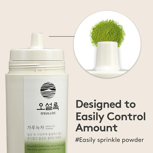 Osulloc Matcha Powder (Unsweetened), Premium Organic (Usda) Pure Leaf Green Tea From Jeju, 1.41 Oz, 40G