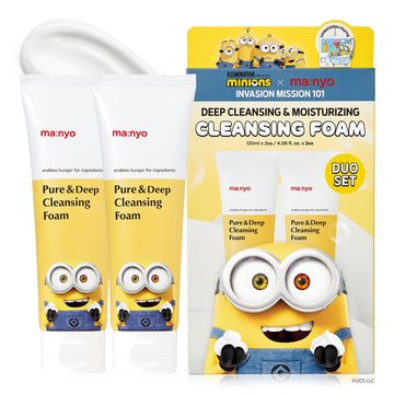 Ma:Nyo Pure & Deep Cleansing Foam Korean Skin Care, Daily Cleanser (8.1 Fl Oz (Minions Edition))