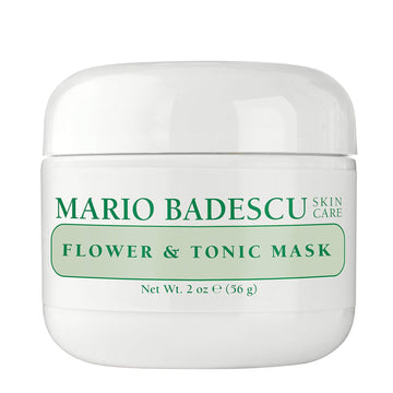 Mario Badescu Flower & Tonic Mask - Absorbs Excess Oil And Shine - Gentle And Purifying Face Care For Men And Women - Facial Mask Ideal For Combination, Oily Or Sensitive Skin, 2 Oz