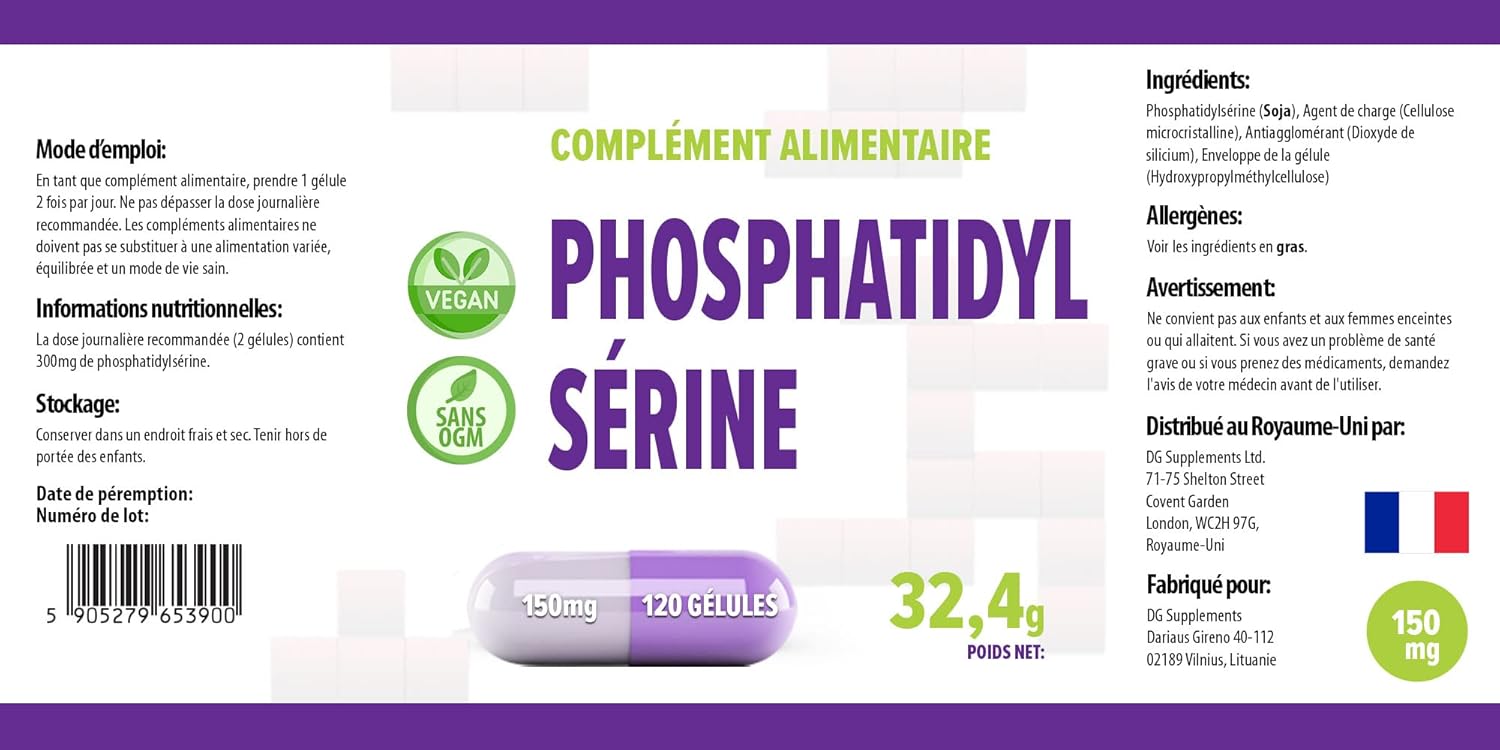 Hepatica Phosphatidylserine 150Mg | 120 Vegan Capsules | High Strength Brain, Memory & Cognitive Support | 3Rd Party Lab Tested | Gluten & Gmo Free