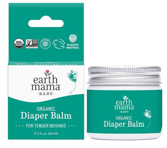 Earth Mama Nipple Butter™ & Diaper Balm | Nipple Cream & Organic Skincare For Baby | Breastfeeding & Postpartum Essentials Bundle