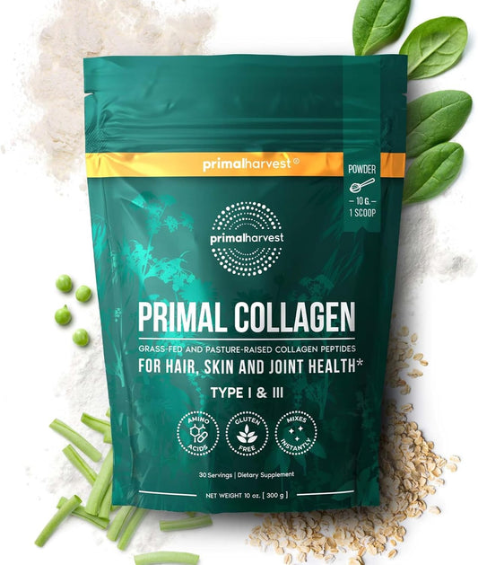 Primal Harvest Hydration Powder & Collagen Powder Supplements For Men, Bundle