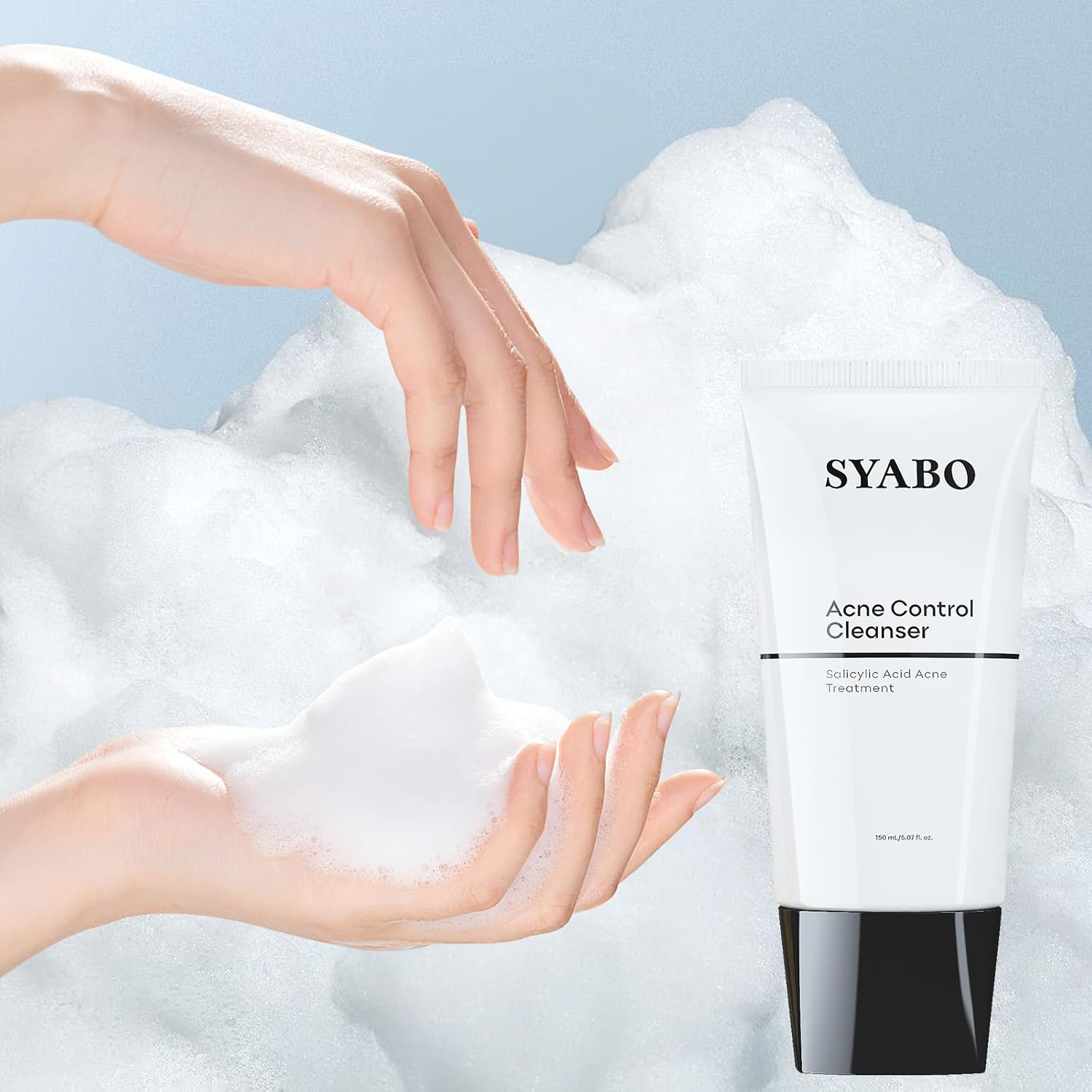 SYABO Deep Pore Clearing Mask with Salicylic Acid Face Cleanser Set, Removes Excess Oil, Reducer for Blackhead, Whitehead, Acne and Pores for Oily & Sensitive Skin Care for Women Men : Beauty & Personal Care